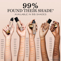 Lancome Teint Idole Ultra Wear on face shows even natural matte look.