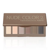 LANDMOON Nude Mini Paleta: sombras mates para un look suave y versátil durante el día.