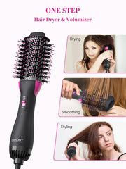 Front view highlight 60 mm oval barrel for salon-style volume.