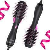 LANDOT Hair Dryer Brush with oval barrel for smooth hair and lift.