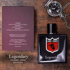 Lane Frost Legendary woodsy notes image emphasizing cedar and musk harmony