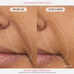 Laneige Bouncy & Firm Serum texture swatch reveals a dewy, plump look.