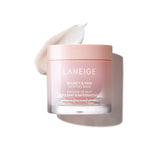 LANEIGE Bouncy and Firm Sleeping Mask jar shows peony glow for overnight hydration.