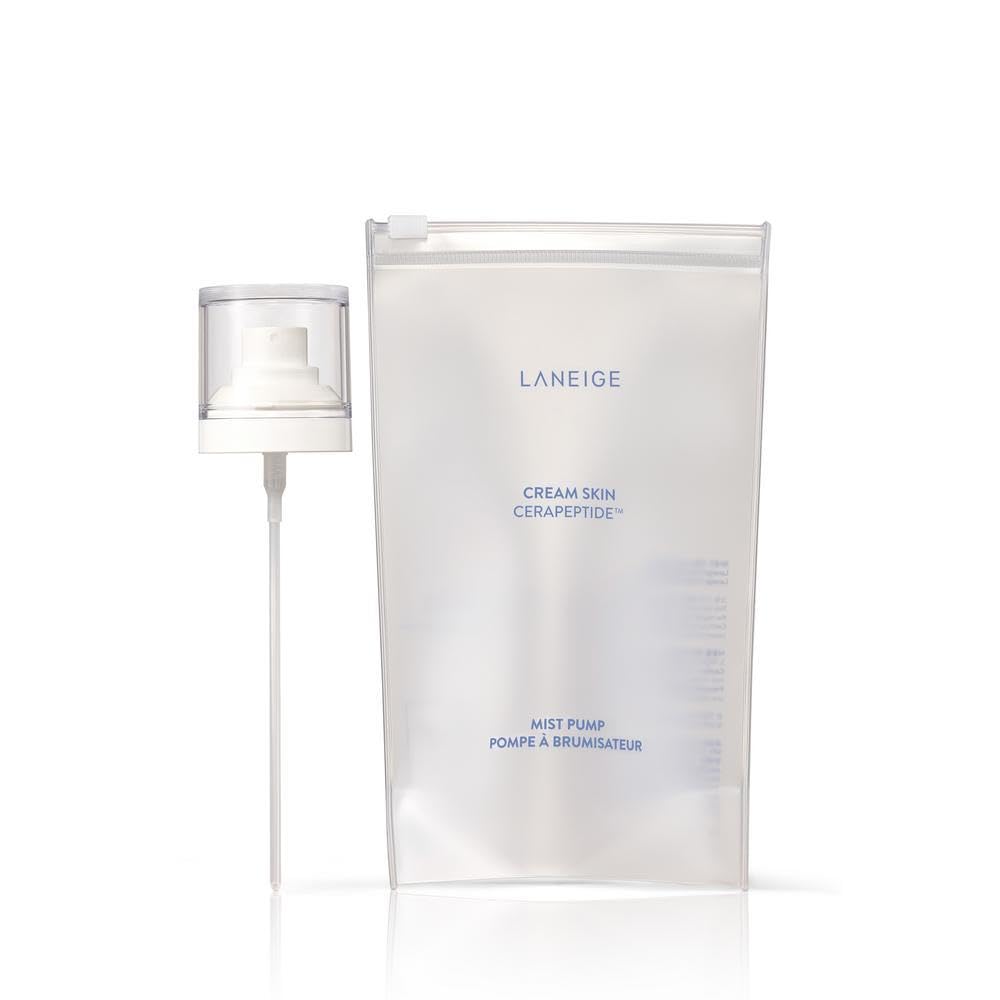 Laneige Cream Skin Toner Pump enables an on-the-go spray for quick hydration