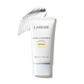 LANEIGE Hydro UV Defense sunscreen bottle front showing sleek packaging and broad-spectrum protection.