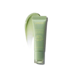Laneige Lip Glowy Balm Matcha Bubble Tea tube shows sheer tint and shine.