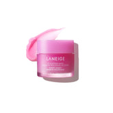Laneige Lip Sleeping Mask Sweet Candy jar close-up showing rich hydration overnight.