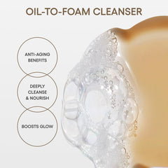 LANEIGE oil-to-foam transition demonstrating texture and cleansing action.