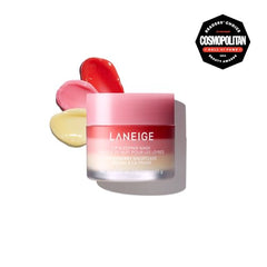 Laneige strawberry shortcake lip mask close-up showing creamy texture for nourishing lips