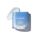 Laneige Water Sleeping Mask bottle closeup showing cooling hydration for overnight use