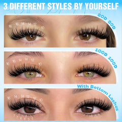 Lanflower bottom lash clusters included for enhanced lower-lash definition.