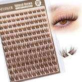 Lanflower brown lash clusters closeup illustrating natural texture for effortless definition