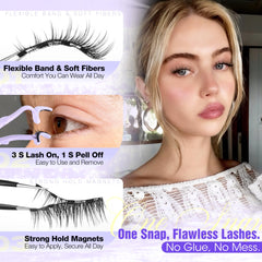 Lanflower magnetic lashes are waterproof and sweatproof for all-day wear.