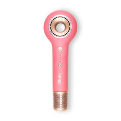 L'ANGE Axia HaloRing dryer front view in rose gold for quick, silky results.