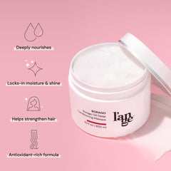 L'ANGE HAIR Borago Deep Conditioning Mask jar with creamy texture for deep hydration