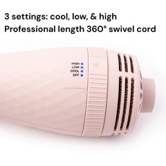L'ANGE HAIR adjustable heat settings suitable for fine to thick textures.