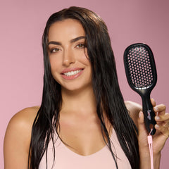 L'ANGE HAIR Detangling Vented Brush shower-friendly strap for easy wet-hand storage