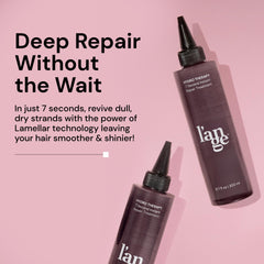 Aplicación de desenredante de L'ANGE HAIR Hydro Therapy para cabello suave.
