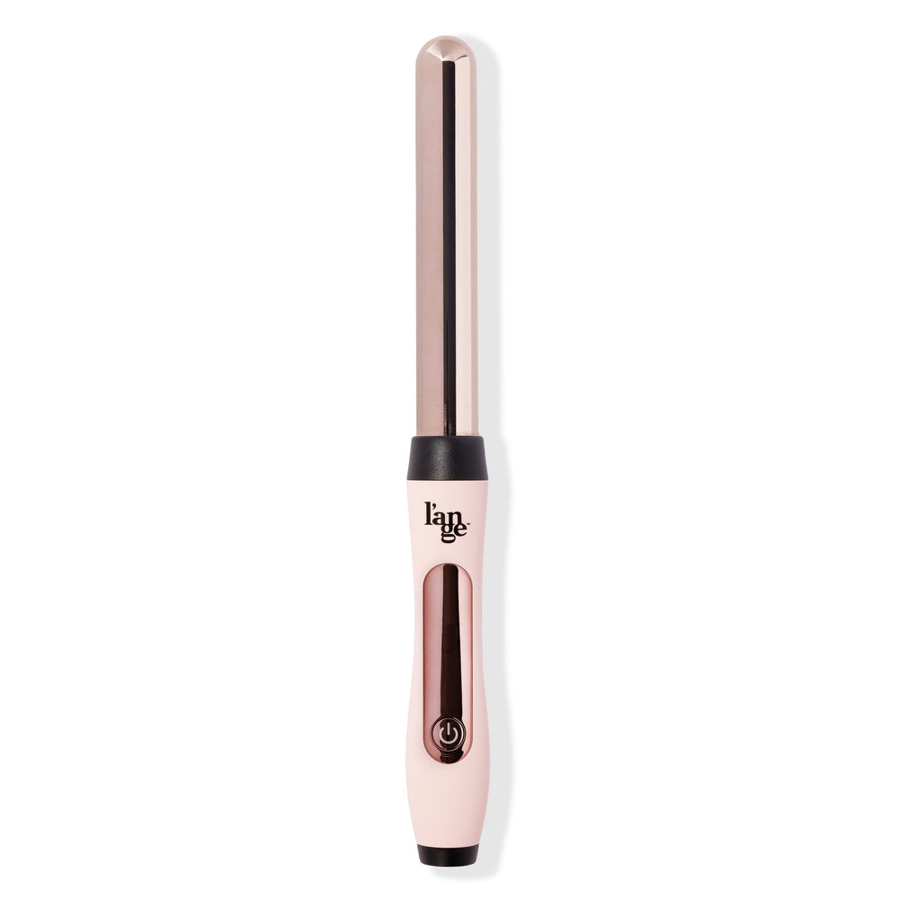 L'ANGE Hair Le Curl 25mm titanium barrel closeup showing smooth heat for all hair types.