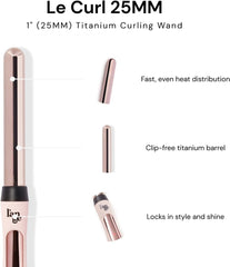 L'ANGE Hair Le Curl 25mm tight curls create defined spirals and lasting shape.