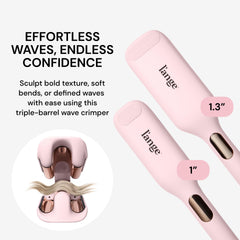 L'ANGE HAIR SculptWaver adjustable heat modes tailor waves to hair type.