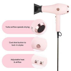 L'ANGE HAIR Soleil dryer side view showing ergonomic design for comfortable use.