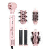 L'ANGE HAIR TurboStyle curl attachment creating glossy curls with auto-wrap rotation.