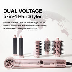 L'ANGE HAIR TurboStyle volumizing brush adds lift and body at roots.