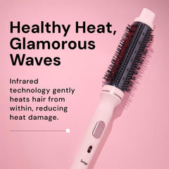 GlamWave thermal brush side view highlights a slim, comfortable handle