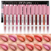 LANGMANNI brillo labial tono rosado claro, color duradero para uso diario.