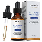 Lanmeri Ceuticals 15% Vitamin C bottle showcases potent antioxidant protection for daily skincare.
