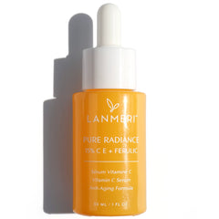 Lanmeri Vitamina C con Ferúlico, frasco del serum para hidratación diaria.