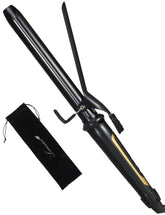 Lanvier long-barrel curling iron showing an 8.5-inch barrel for long-hair styling.