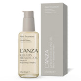 L'ANZA Keratin Healing Oil bottle front view for shiny, smooth hair.