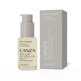 L’ANZA Keratin Healing Oil bottle with pump for easy daily use and shine.