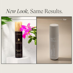 L’ANZA Bounce Up spray mist demonstrates quick-dry action for smooth hair