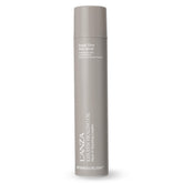 L’ANZA Keratin Healing Oil Brush Thru Hairspray bottle front shows shine and light hold.