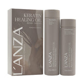 L’ANZA Keratin Healing Oil shampoo bottle with pump for easy dispensing and hydration
