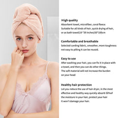 Laojbaba dark-brown microfiber hair towel softens and protects while drying.