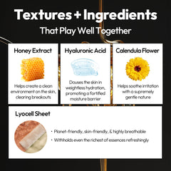 LAPCOS Honey Sheet Mask honey essence closeup emphasizing soothing hydration