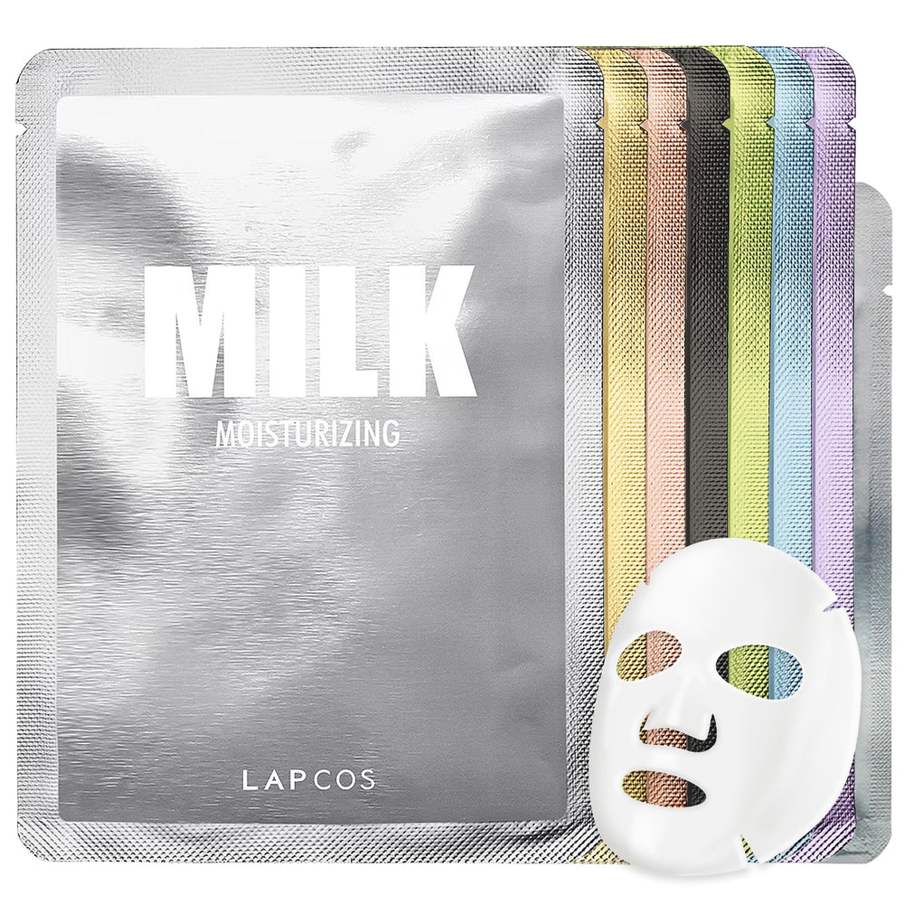 LAPCOS muestra el pack de mascarillas diarias para hidratación de la piel.
