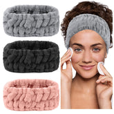 Banda LAPOHI de microfibra para cabello, paquete de tres, ideal para rutina diaria.