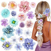 Broches LAPOHI de flores de seda, conjunto de 21 piezas para peinados diarios.