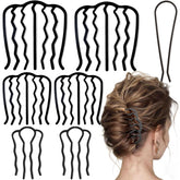 LAPOHI metal hair side combs in varied shapes for secure, stylish updos.