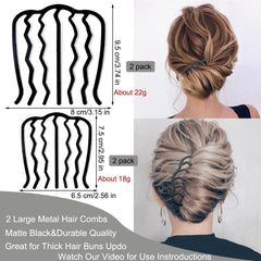 LAPOHI U-shape clips perfect for French twists and elegant buns.