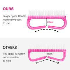 Larbois nail brush with flexible bristles for safe dirt removal.