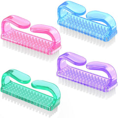 Larbois handle grip nail brush 4-pack with ergonomic handle for easy nail cleaning.