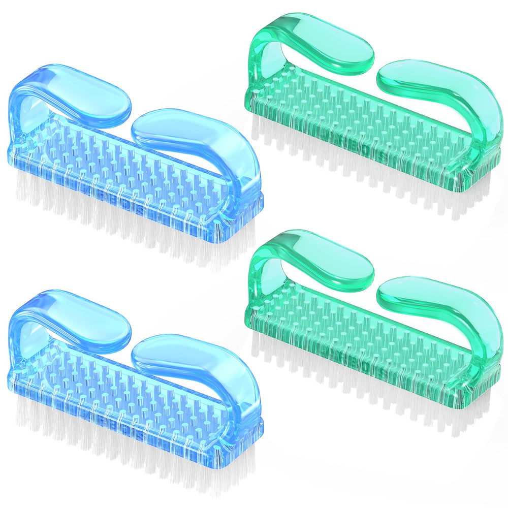 Larbois handle grip nail brush front view for easy fingernail cleaning