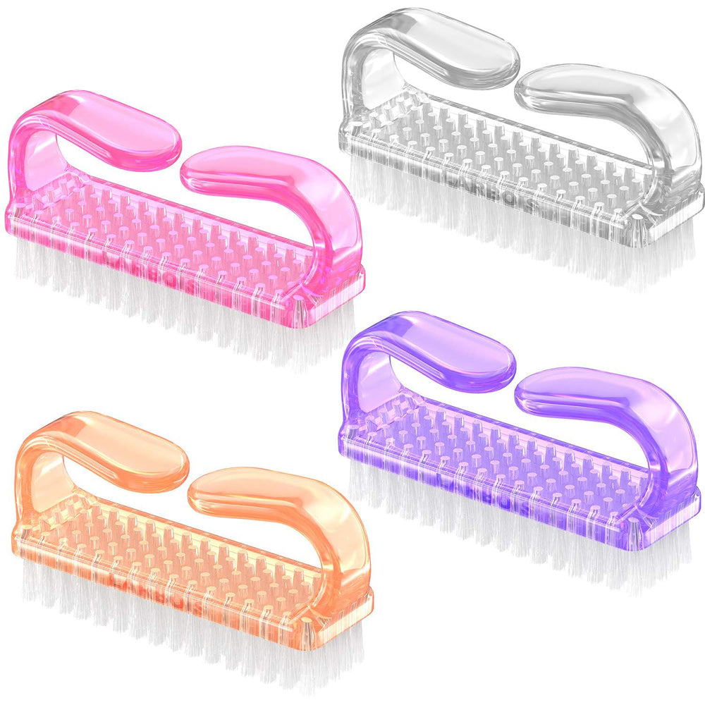 Larbois handle grip nail brush orange for easy grip during pedicure and cleaning