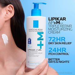 Lipikar AP+MAX ingredients spotlight with shea butter and niacinamide for barrier support.